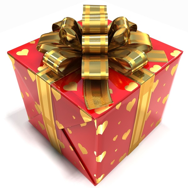 3d model of gift box red present - Gift Box Red by PROmax_